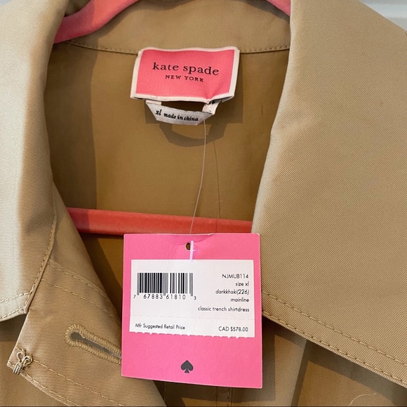 Kate Spade Sleeveless Trench Dress NWT - Picture 2 of 9